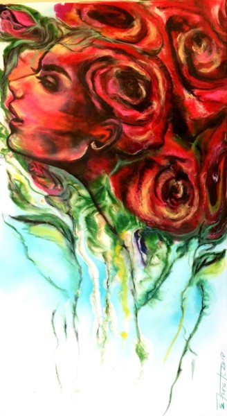 Malerei mit dem Titel ""My name is Rose" 6…" von Elena Kraft, Original-Kunstwerk, Acryl