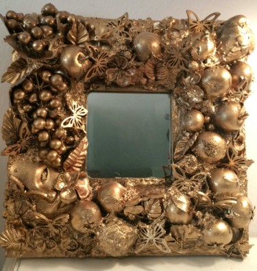 ""Artist mirror.Gold…" başlıklı Heykel Elena Kraft tarafından, Orijinal sanat, Seramik