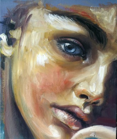 Malerei mit dem Titel ""Anais "" von Elena Kraft, Original-Kunstwerk, Öl