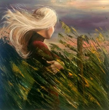 Malerei mit dem Titel ""Nord Wind"" von Elena Kraft, Original-Kunstwerk, Öl