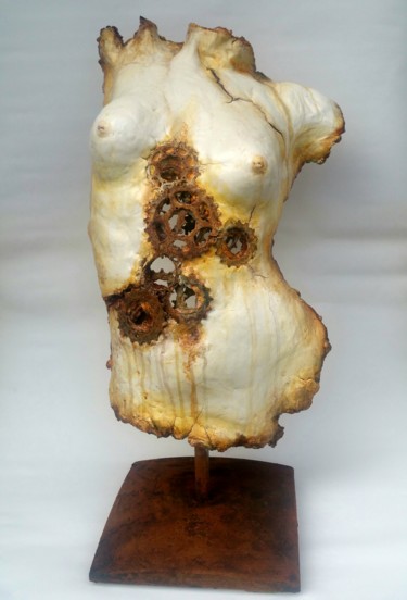 Sculpture intitulée ""Biomechanics.Femal…" par Elena Kraft, Œuvre d'art originale, Argile