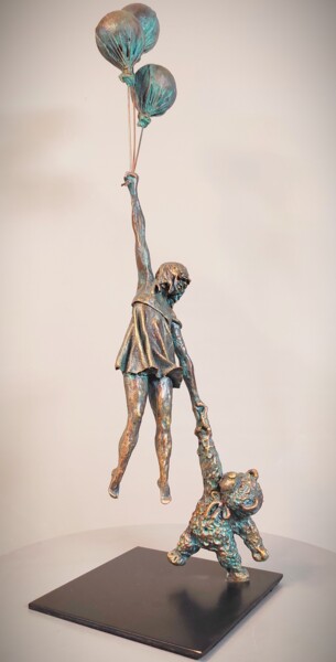 Escultura intitulada ""TAKE ME WITH YOU!"…" por Elena Kraft, Obras de arte originais, Bronze