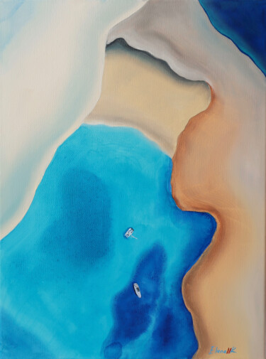 Malarstwo zatytułowany „Eternity V. Coastal” autorstwa Elena Kurochko, Oryginalna praca, Olej Zamontowany na Drewniana rama…