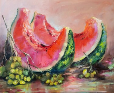 Картина под названием "Watermelon" - Elena Mardashova, Подлинное произведение искусства, Масло