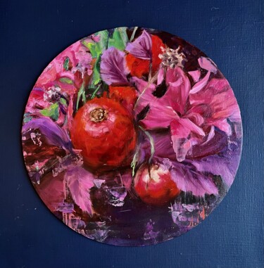 Painting titled "POMEGRANATE" by Elena Mashajeva-Agraphiotis, Original Artwork, Oil