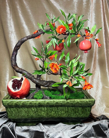 Scultura intitolato "Paradise apples" da Elena Ovezova, Opera d'arte originale, Argilla