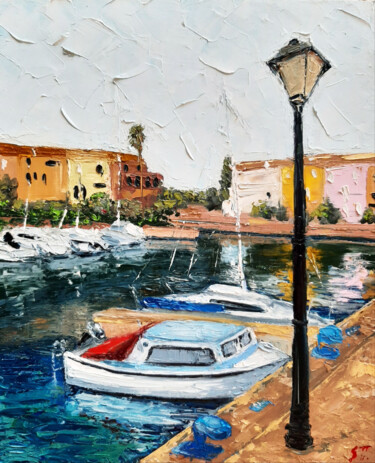 Peinture intitulée "Port Saplaya. Valen…" par Elena Petrova, Œuvre d'art originale, Huile