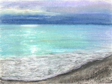 Dessin intitulée "Sea №26(Pastel)" par Elena Petrova, Œuvre d'art originale, Pastel