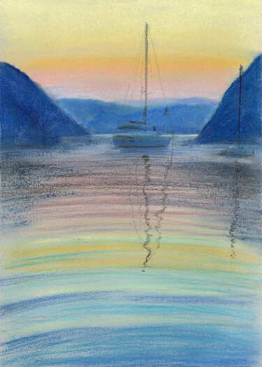 제목이 "Sea №27(Pastel)"인 그림 Elena Petrova로, 원작, 파스텔