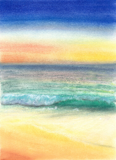 Zeichnungen mit dem Titel "Sea №28(Pastel)" von Elena Petrova, Original-Kunstwerk, Pastell