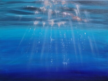 Painting titled "Sea. Waves №2" by Elena Petrova, Original Artwork, Oil