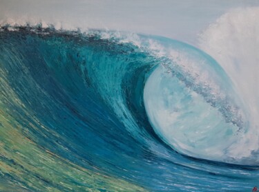 Pintura titulada "Vivid wave №15" por Elena Petrova, Obra de arte original, Oleo