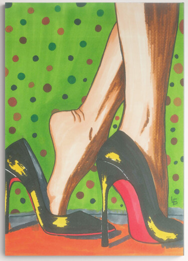 Grafika cyfrowa / sztuka generowana cyfrowo zatytułowany „Sexy legs and high…” autorstwa Elena Polak, Oryginalna praca, 2D p…