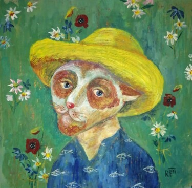 绘画 标题为“Dream of Van Gogh's…” 由Елена Разина, 原创艺术品, 丙烯 安装在artwork_cat.上