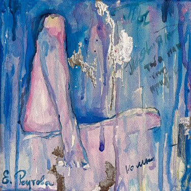 Pittura intitolato "Female silhouettes…" da Elena Reutova, Opera d'arte originale, Acrilico Montato su Telaio per barella in…