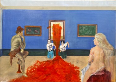 Ζωγραφική με τίτλο "Il giudizio di Pari…" από Elena Semina, Αυθεντικά έργα τέχνης, Λάδι