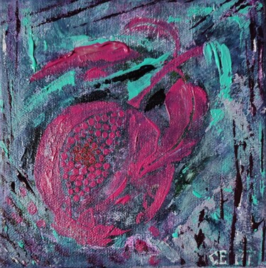 Pintura intitulada "Taste of pomegranat…" por Elena Senina, Obras de arte originais, Acrílico
