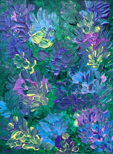 Pintura intitulada ""Summer flowers"" por Elena Sevastianova, Obras de arte originais, Acrílico Montado em Cartão