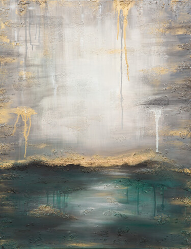 제목이 "Water surface"인 미술작품 Елена Соболь로, 원작, 아크릴 나무 들것 프레임에 장착됨
