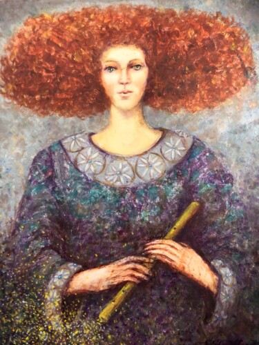 Painting titled "Zauberflöte" by Elena Stauffer, Original Artwork, Oil