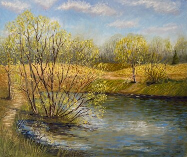 Pintura titulada "Spring" por Elena Tretiakova, Obra de arte original, Oleo Montado en Bastidor de camilla de madera