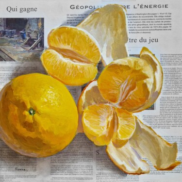 Peinture intitulée "Orangen" par Elena Tronina, Œuvre d'art originale, Huile