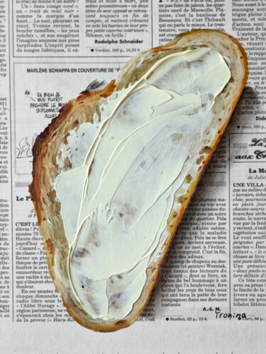 Peinture intitulée "Butterbrot" par Elena Tronina, Œuvre d'art originale, Huile