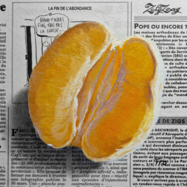 Картина под названием "Orange 15x15" - Elena Tronina, Подлинное произведение искусства, Масло