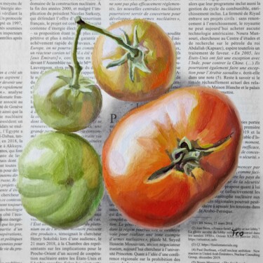 Pintura titulada "Tomaten 2" por Elena Tronina, Obra de arte original, Oleo