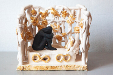 Skulptur mit dem Titel "Untitled" von Elena Uljancic, Original-Kunstwerk, Keramik
