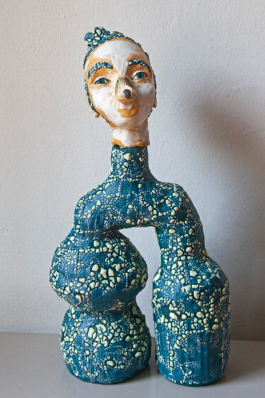Skulptur mit dem Titel "Hieronymus - cerami…" von Elena Uljancic, Original-Kunstwerk, Keramik