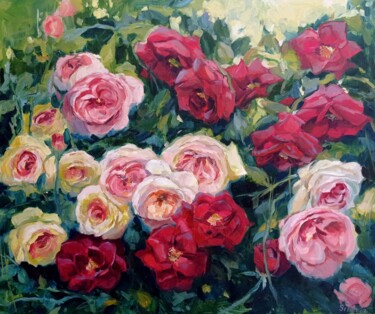 Malarstwo zatytułowany „Rosarium” autorstwa Elena Utkina, Oryginalna praca, Olej
