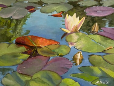 Pintura titulada "Water lily" por Elena Mikhailova, Obra de arte original, Témpera