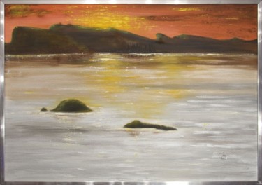 Pintura titulada "Sunset - Ματωμένο Δ…" por Elena Dimopoulos, Obra de arte original