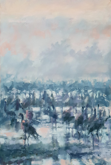 "Sunrise. Migrating…" başlıklı Tablo Elena Genkin tarafından, Orijinal sanat, Pastel