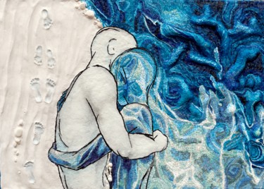 Escultura titulada "Footprints In The S…" por Elena Kirillova, Obra de arte original, Mosaico