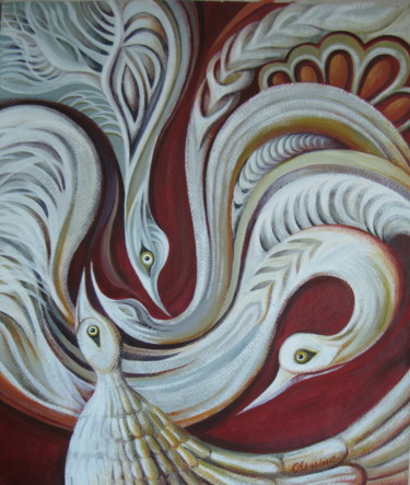 Painting titled "Ritual" by Elena Oleniuc, Original Artwork, Oil