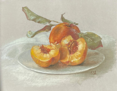 Schilderij getiteld "FRUIT STILL LIFE PA…" door Elena Sharapova, Origineel Kunstwerk, Pastel