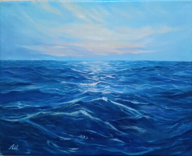 Malarstwo zatytułowany „Amazing sea waves” autorstwa Elena Shchenina, Oryginalna praca, Olej