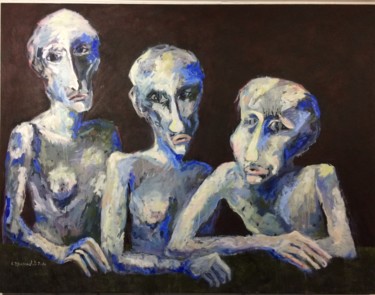 Pintura titulada "Les Autres" por Elisabeth Marcadet, Obra de arte original, Oleo