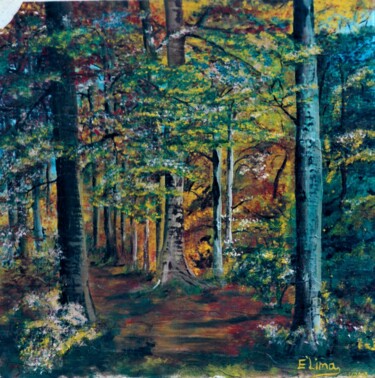 Malarstwo zatytułowany „O bosque” autorstwa Eliana Limma, Oryginalna praca, Olej