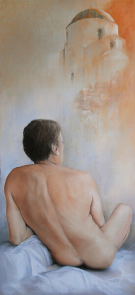 Painting titled "ELIANE  MARQUE - He…" by Eliane Marque, Original Artwork, Pastel