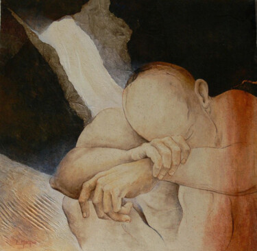 Ζωγραφική με τίτλο "ELIANE MARQUE - Son…" από Eliane Marque, Αυθεντικά έργα τέχνης, Ακρυλικό