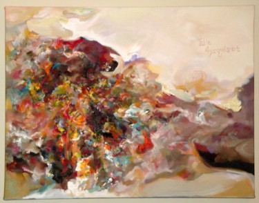 Картина под названием "Swan on Fire" - Élie Nysquisot, Подлинное произведение искусства, Масло