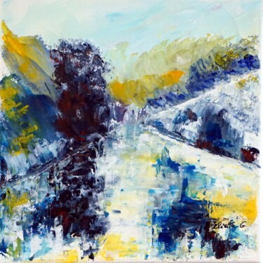 Peinture intitulée "Route du hasard" par Eliette Gaurin, Œuvre d'art originale, Acrylique