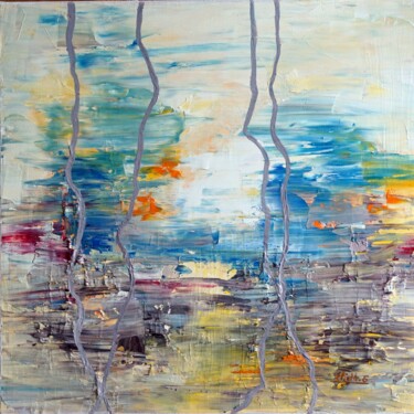 제목이 "offrandes"인 미술작품 Eliette Gaurin로, 원작, 기름 나무 들것 프레임에 장착됨