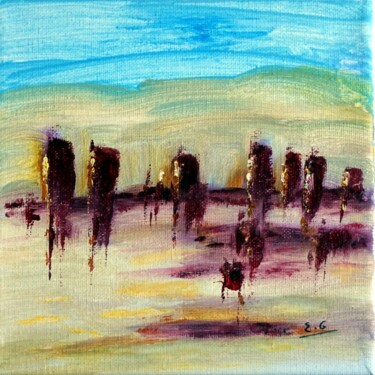 Painting titled "vacances-a-la-ville…" by Eliette Gaurin, Original Artwork, Acrylic