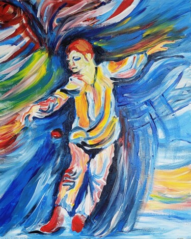 Malerei mit dem Titel "Dancing" von Eli Gross, Original-Kunstwerk, Acryl