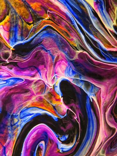 Malerei mit dem Titel "Violet Liquid" von Elijah Odinet, Original-Kunstwerk, Acryl