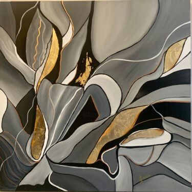 Картина под названием "The Gray" - Elionore Bayram, Подлинное произведение искусства, Акрил